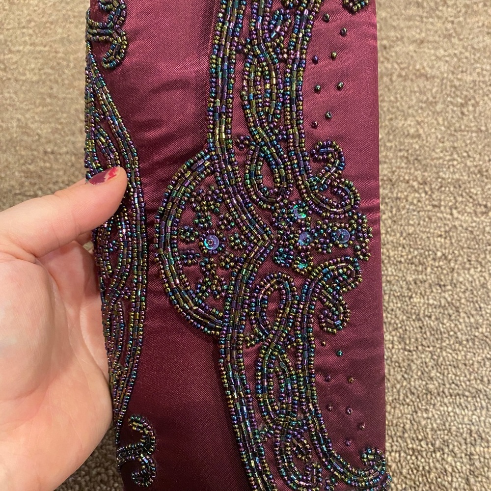 Rich Purple beaded Clutch